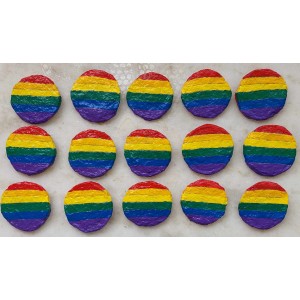 Χειροποίητες καρφίτσες rainbow